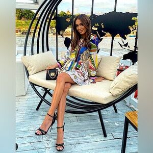 Zara ⚜️ Limited Edition Zodiac Print Long Sleeve Dress